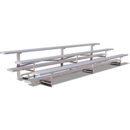 GT GRANDSTANDS BY ULTRAPLAY 2 Row National Rep Aluminum Bleacher, 27' Long, Single Footboard NR-0227AS-MS